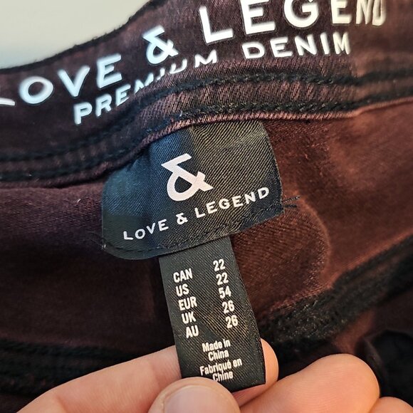 Love & Legend Deep Burgundy Size 22 Jeggings - Picture 6 of 7